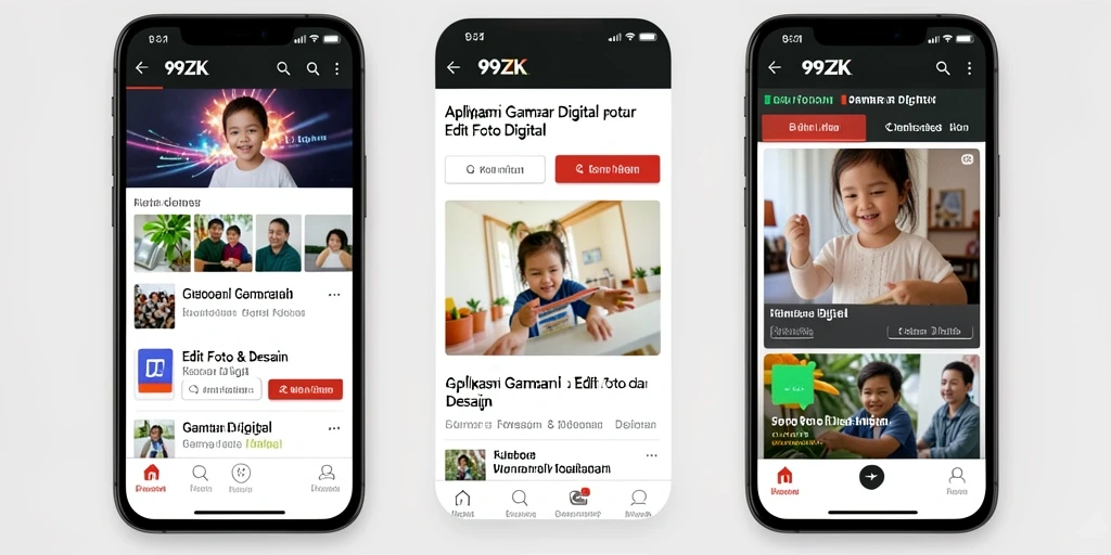 Antarmuka aplikasi 99ZK yang intuitif dan menarik untuk pengeditan gambar digital.