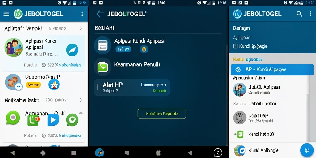 Antarmuka JEBOLTOGEL yang sederhana dan efektif untuk mengunci aplikasi.