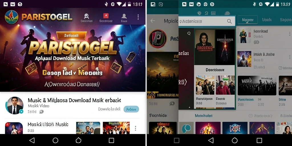 Tampilan antarmuka <strong>PARISTOGEL</strong> yang memudahkan pengguna dalam Download Musik.