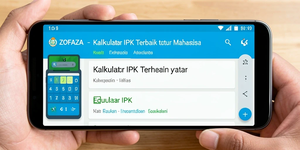 Tampilan antarmuka ZOFAZA untuk kalkulator IPK yang intuitif dan sederhana.