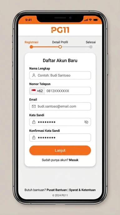 Cara Mudah Daftar Akun pg11 untuk Pengguna Android