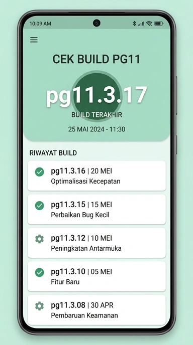 Riwayat Versi Terbaru pg11 untuk Pengguna Android